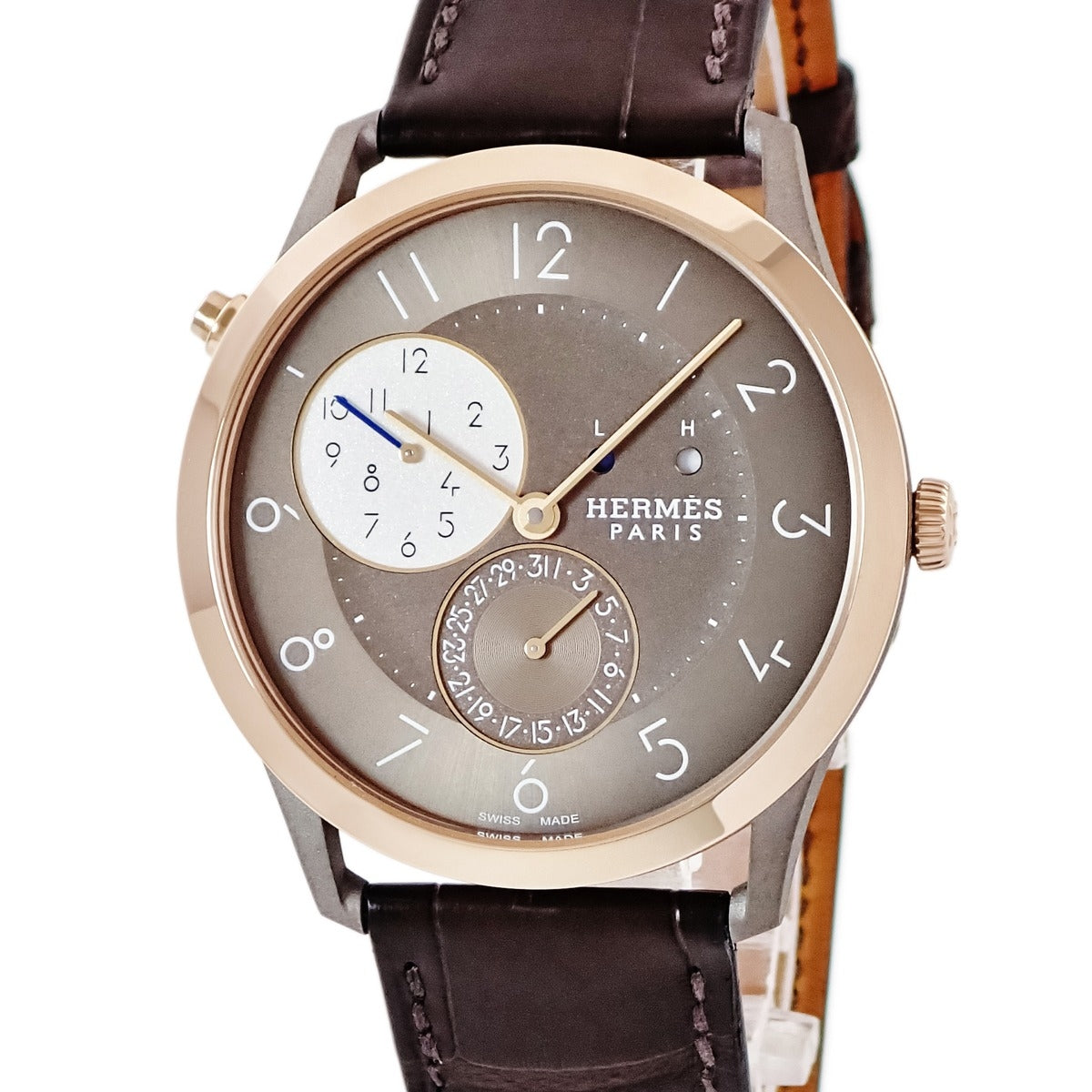 エルメス HERMES スリム ドゥ エルメス GMT CA5.841 自動巻き メンズ