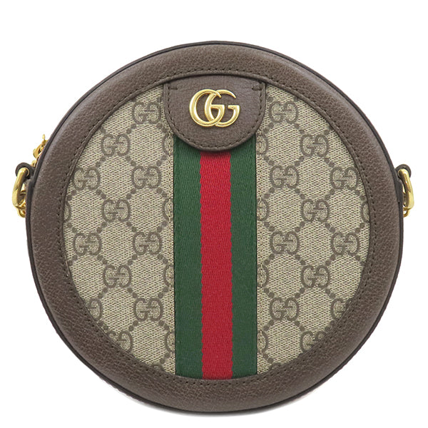 グッチ GUCCI オフィディア ミニ ラウンド 550618 ベージュ×エボニー