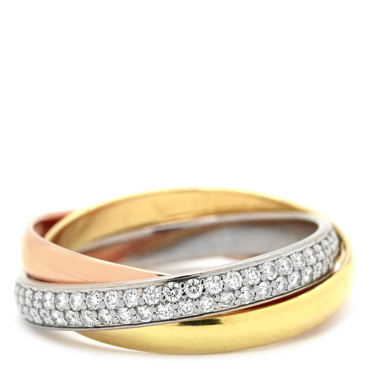 カルティエ Cartier トリニティ SM セミパヴェ ダイヤ ホワイト カルティエ Cartier トリニティ SM セミパヴェ ダイヤ ホワイト