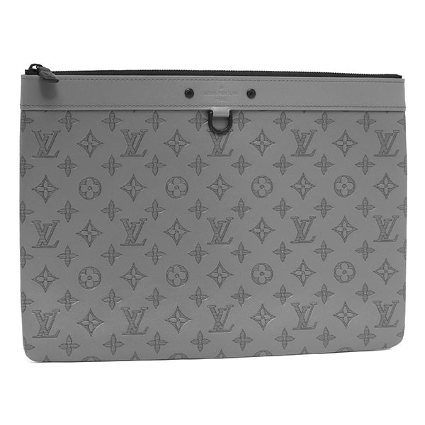 ルイヴィトン LOUIS VUITTON ポシェット ディスカバリー GMモノグラム シャドウ M81385 モノグラムシャドウレザー クラッチバッグ  ブラック金具