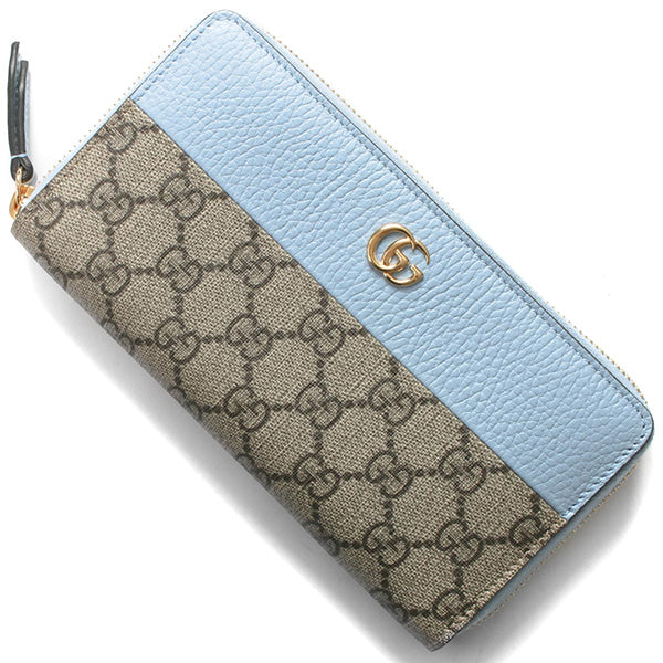 グッチ GUCCI プチGGマーモントGGスプリーム 45611717WAG4929 グレインレザー PUコーティングキャンバス 長財布 ゴ