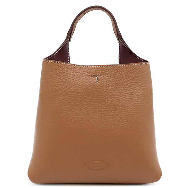 トッズ TODS T タイムレス レザー バッグ ミニ XBWAPAA9100QNK9P13 ブラウン レザー 2WAYバッグ シルバー金具 茶  ショルダー 新品 未使用