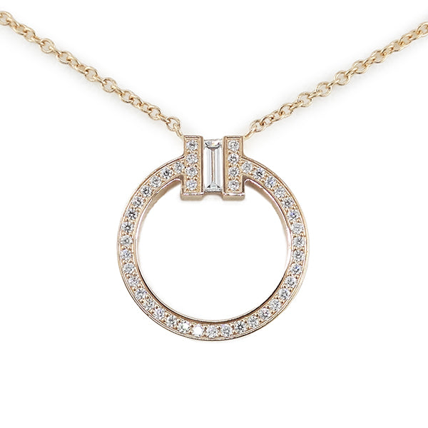 ティファニー TIFFANY&Co. ネックレス K18ピンクゴールド ダイヤモンド約41cmチェーン幅