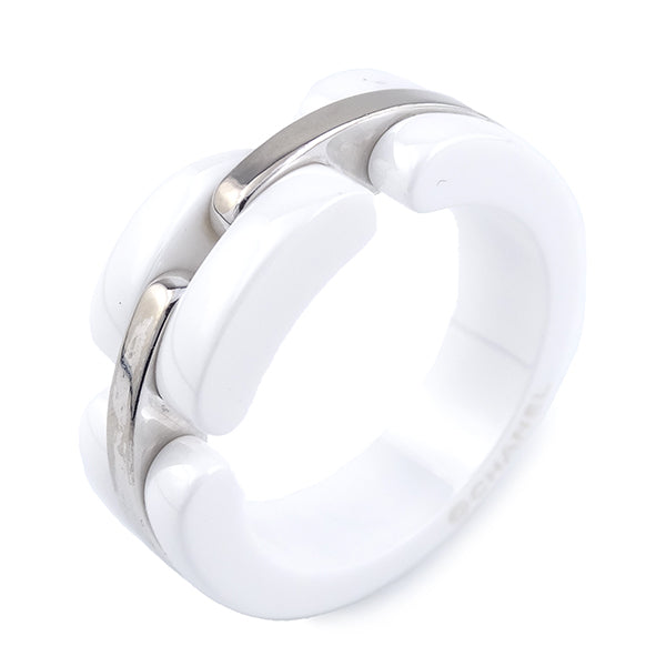 ウルトラコレクション J3874 ホワイトゴールド ホワイトセラミック K18WG リング 指輪 750 CHANEL