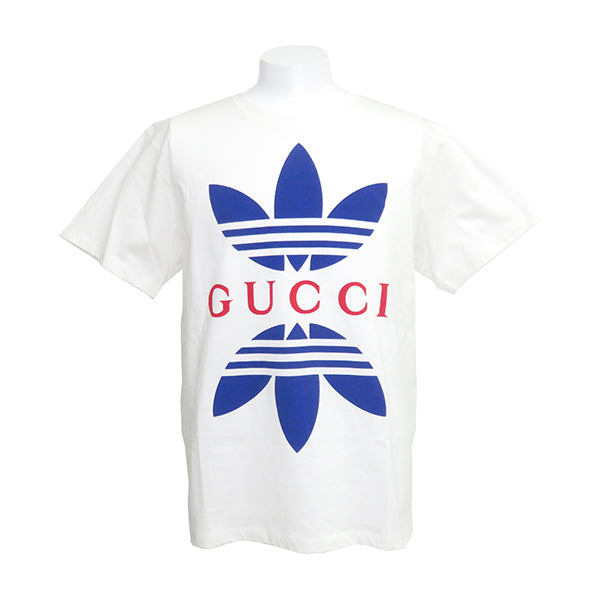 adidas×Gucci コットンジャージー Tシャツ 548334 ホワイト コットン