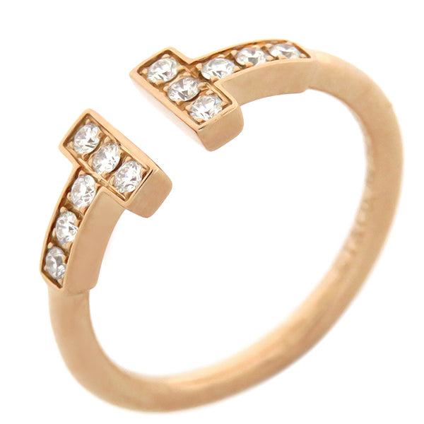 ティファニー Tiffany & Co T ワイヤーリング 60147323 ローズゴールド K18PG ダイヤモンド #4(US) リング 指輪  ピンクゴールド T&Co. AU750