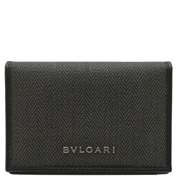 新品】BVLGARI カードケース 名刺入れ ウィークエンド ブラック グレー