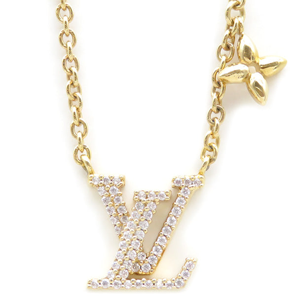 アクセサリールイヴィトン LOUIS VUITTON ゴールド ネックレス LV アイコニック ...