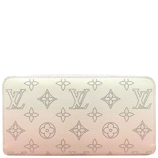 ホワイト×ピンク ジッピー ウォレット M80490 モノグラムマヒナ 長財布