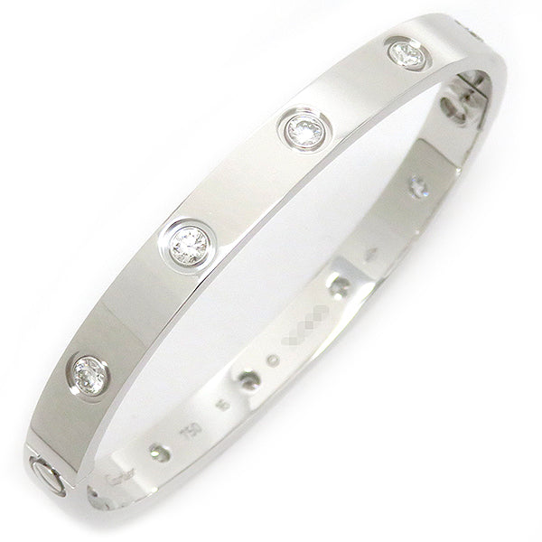カルティエ Cartier LOVE ラブブレス ホワイトゴールド K18WG ダイヤモンド #16 ブレスレット 750 18金 フルダイヤ