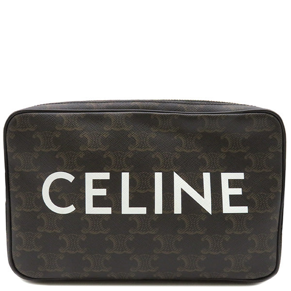 【美品】CELINE　セリーヌ　ショルダーバッグ　トリオンフ　キャンバス　ロゴ