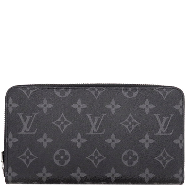 ルイヴィトン LOUIS VUITTON ノワール ジッピー オーガナイザー NM M82081 モノグラムエクリプスキャンバス 長財布 シルバー金具  黒 グレー ラウンドファスナー