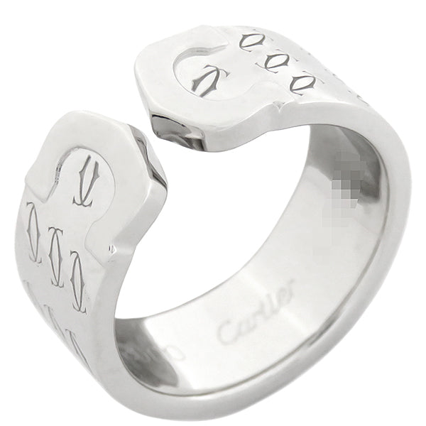 カルティエ Cartier 2Cロゴ ホワイトゴールド K18WG #53（JP 13） リング 指輪 C2 2000年ホリデーコレクション  クリスマス限定