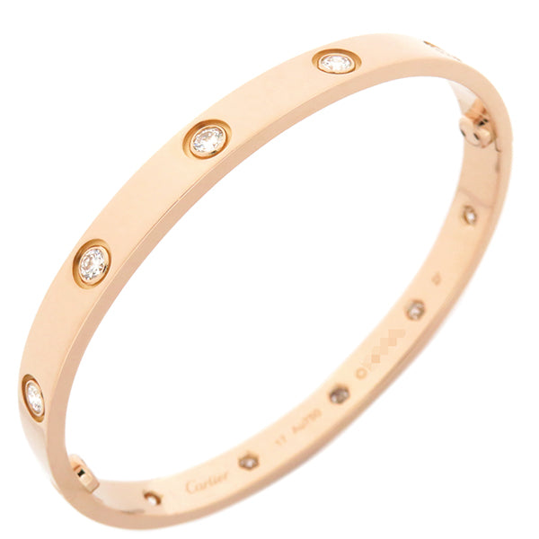 カルティエ Cartier LOVE ラブブレス ピンクゴールド K18PG ダイヤモンド #17 ブレスレット 750 18K 18金 R