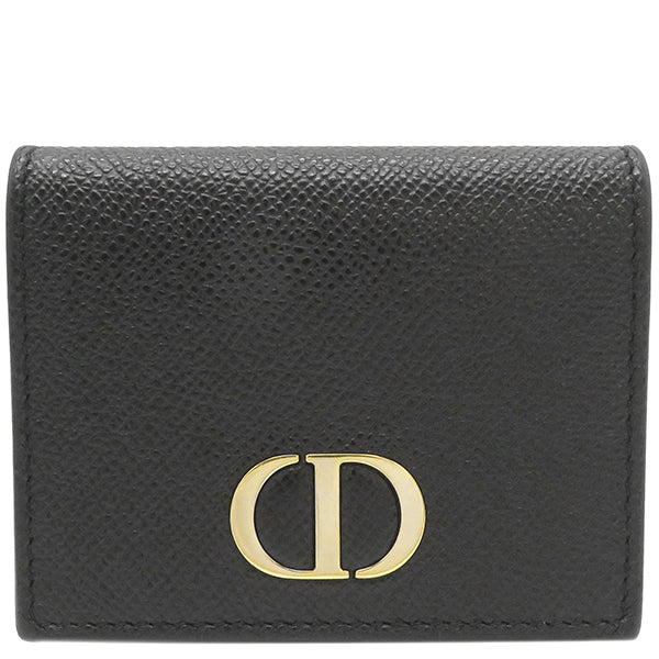 Dior  ディオール　コンパクトウォレット　三つ折り財布　レザー　ブラック