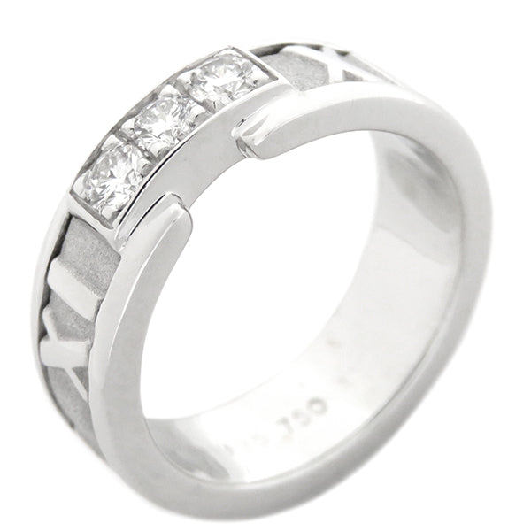 ティファニー Tiffany & Co アトラス 3Pダイヤ ホワイトゴールド K18WG ダイヤモンド リング 指輪 T&Co. 1995年