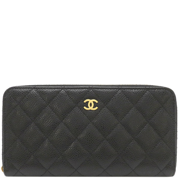 シャネル CHANEL マトラッセ ロングジップウォレット A50097 ブラック ...