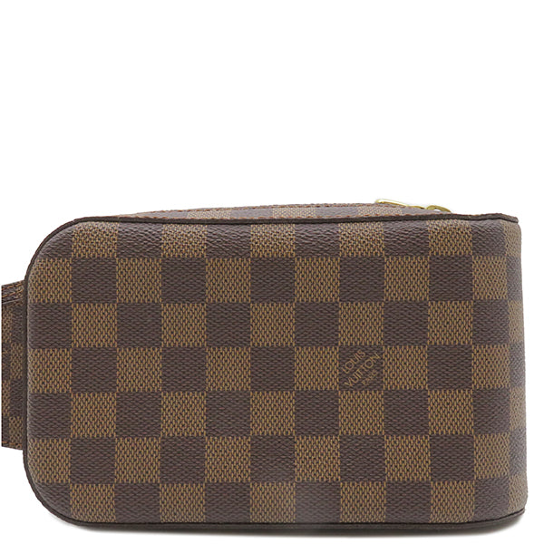 ルイヴィトン LOUIS VUITTON ダミエエベヌ ジェロニモス N51994 ダミエキャンバス ボディバッグ ゴールド金具 ウエストポーチ  ウエストバッグ 茶