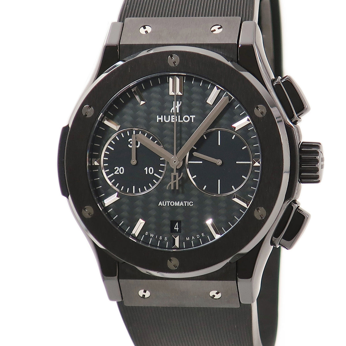 ウブロ HUBLOT クラシック フュージョン クロノグラフ ブラックマジック 521.CM.1771.RX 自動巻き メンズ 黒 バー