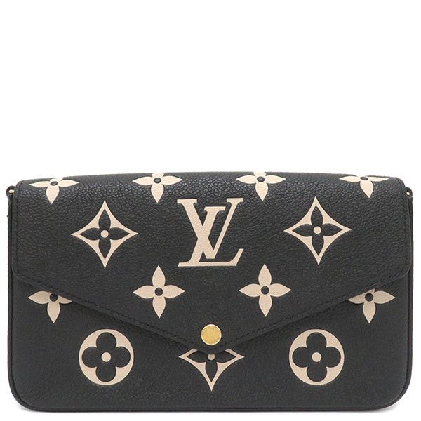 ルイヴィトン LOUIS VUITTON ポシェット・フェリシー M82479 ブラック×ベージュ バイカラーモノグラムアンプラントレザー