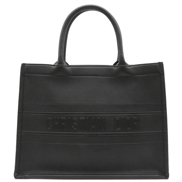 ディオール DIOR ブックトート ミディアム 62-MA-0230 ブラック レザー トートバッグ 黒