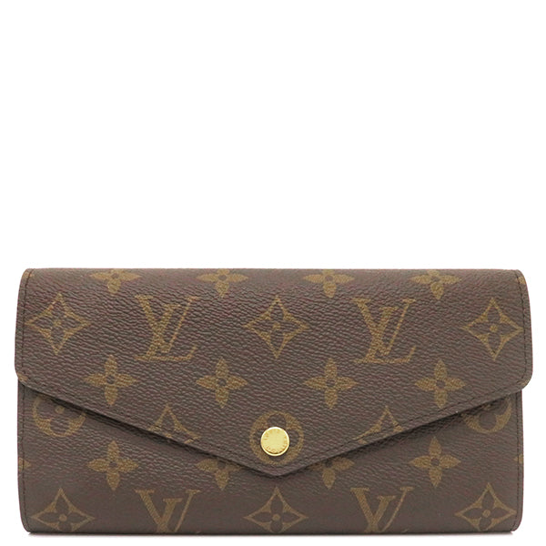 ルイヴィトン LOUIS VUITTON ポルトフォイユ サラ M60531 モノグラム モノグラムキャンバス 長財布 シルバー金具 茶 二