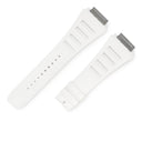 リシャール・ミル RICHARD MILLE ブラック ラバー 腕時計パーツ 新品同様 純正 替え ベルト バンド ストラップ 30mm ホワイト 白