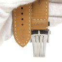 ブライトリング BREITLING ブラック クロコダイル ステンレススチール 純正バックル 腕時計パーツ 純正 クロコ ベルト バンド ストラップ 純正SS製Dバックル付き 替え 23mm ブラック 黒