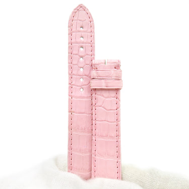 カルティエ Cartier パシャ用 クロコバンド ピンク クロコダイル 腕時計パーツ 新品同様 純正 替え ベルト ストラップ 尾錠用 18ｍｍ ピンク