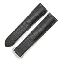 オメガ OMEGA ブラック クロコダイル ステンレススチール 純正バックル 腕時計パーツ 新品同様 純正 ベルト ストラップ バンド クロコ Dバックル付き 22mm 腕時計 ブラック 黒