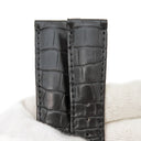 オメガ OMEGA ブラック クロコダイル ステンレススチール 純正バックル 腕時計パーツ 新品同様 純正 ベルト ストラップ バンド クロコ Dバックル付き 22mm 腕時計 ブラック 黒