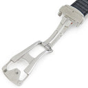 オメガ OMEGA ブラック クロコダイル ステンレススチール 純正バックル 腕時計パーツ 新品同様 純正 ベルト ストラップ バンド クロコ Dバックル付き 22mm 腕時計 ブラック 黒