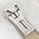 オメガ OMEGA ブラック クロコダイル ステンレススチール 純正バックル 腕時計パーツ 新品同様 純正 ベルト ストラップ バンド クロコ Dバックル付き 22mm 腕時計 ブラック 黒