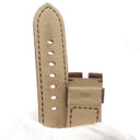 パネライ PANERAI レザーバンド ブラウン クロコダイル 腕時計パーツ 新品同様 純正 替え クロコ ベルト 尾錠用 ストラップ 24ｍｍ ブラウン 茶