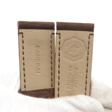 パネライ PANERAI レザーバンド ブラウン クロコダイル 腕時計パーツ 新品同様 純正 替え クロコ ベルト 尾錠用 ストラップ 24ｍｍ ブラウン 茶