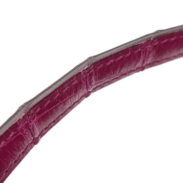 エルメス HERMES コンスタンス ミニ 3 ローズシェヘラザード アリゲーター ショルダーバッグ ゴールド金具