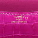 エルメス HERMES コンスタンス ミニ 3 ローズシェヘラザード アリゲーター ショルダーバッグ ゴールド金具