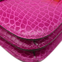 エルメス HERMES コンスタンス ミニ 3 ローズシェヘラザード アリゲーター ショルダーバッグ ゴールド金具