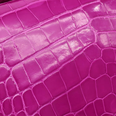 エルメス HERMES コンスタンス ミニ 3 ローズシェヘラザード アリゲーター ショルダーバッグ ゴールド金具