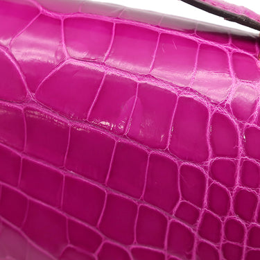 エルメス HERMES コンスタンス ミニ 3 ローズシェヘラザード アリゲーター ショルダーバッグ ゴールド金具