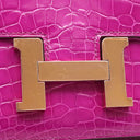 エルメス HERMES コンスタンス ミニ 3 ローズシェヘラザード アリゲーター ショルダーバッグ ゴールド金具