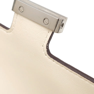 エルメス HERMES コンスタンス ロング トゥー ゴー ナタ×ジョーヌシトロン ヴォーエプソン 長財布 シルバー金具 オフホワイト 二つ折り財布