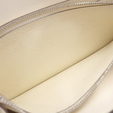 エルメス HERMES コンスタンス ロング トゥー ゴー ナタ×ジョーヌシトロン ヴォーエプソン 長財布 シルバー金具 オフホワイト 二つ折り財布