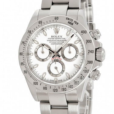 腕時計 ロレックス ROLEX コスモグラフ デイトナ 116520 D番 自動巻き メンズ D番 ホワイト 白 スモールセコンド タキメーター