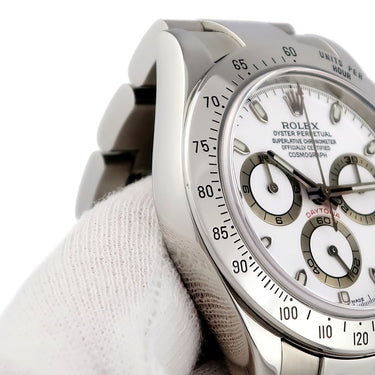 腕時計 ロレックス ROLEX コスモグラフ デイトナ 116520 D番 自動巻き メンズ D番 ホワイト 白 スモールセコンド タキメーター