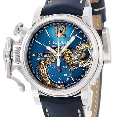 腕時計 グラハム GRAHAM クロノファイター ヴィンテージ ノーズアート ドラゴン 2CVAS.U16A.L129S 自動巻き メンズ デイデイト 限定