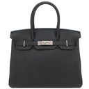 エルメス HERMES バーキン30 ブラック トゴ ハンドバッグ シルバー金具 黒