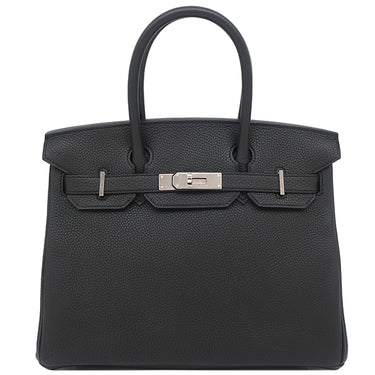 エルメス HERMES バーキン30 ブラック トゴ ハンドバッグ シルバー金具 黒
