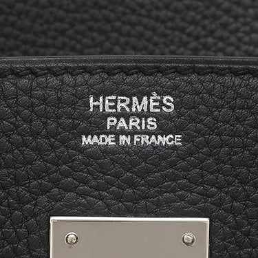 エルメス HERMES バーキン30 ブラック トゴ ハンドバッグ シルバー金具 黒