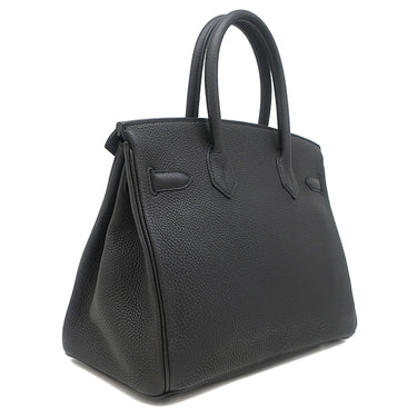 エルメス HERMES バーキン30 ブラック トゴ ハンドバッグ シルバー金具 黒